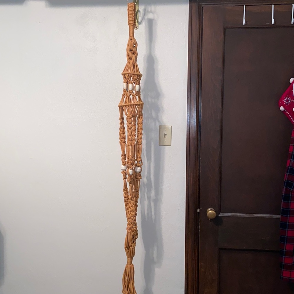 Large crotchet hanging plant holder